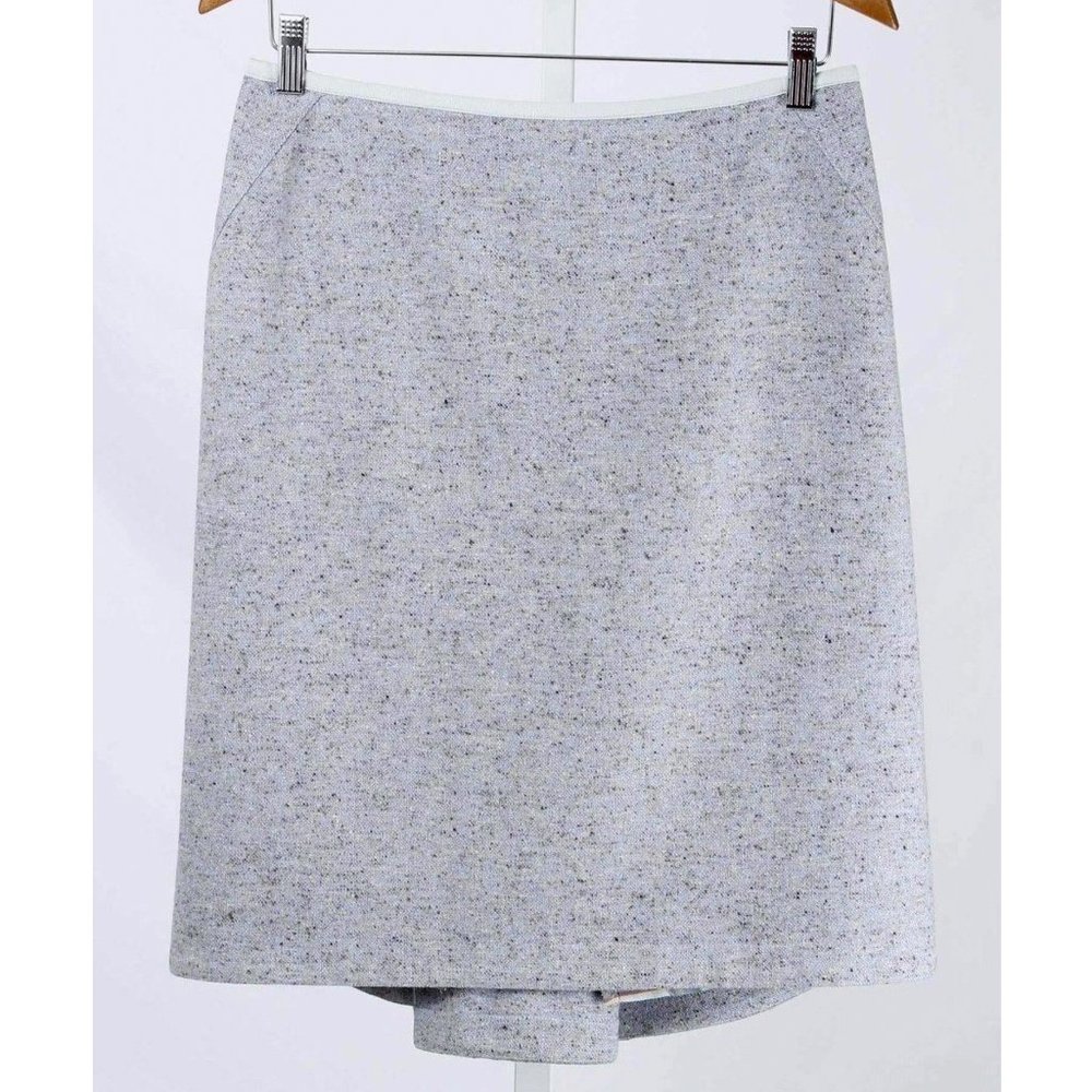 M Missoni Light Blue Tweed Wool A-Line Skirt